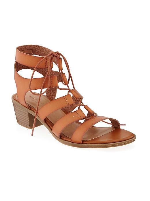 View large product image 1 of 1. Gladiator Block-Heel Sandals for Women