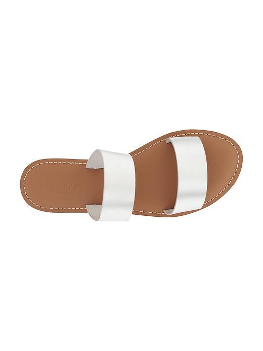 Image number 4 showing, Faux-Leather Double-Strap Sandals for Women