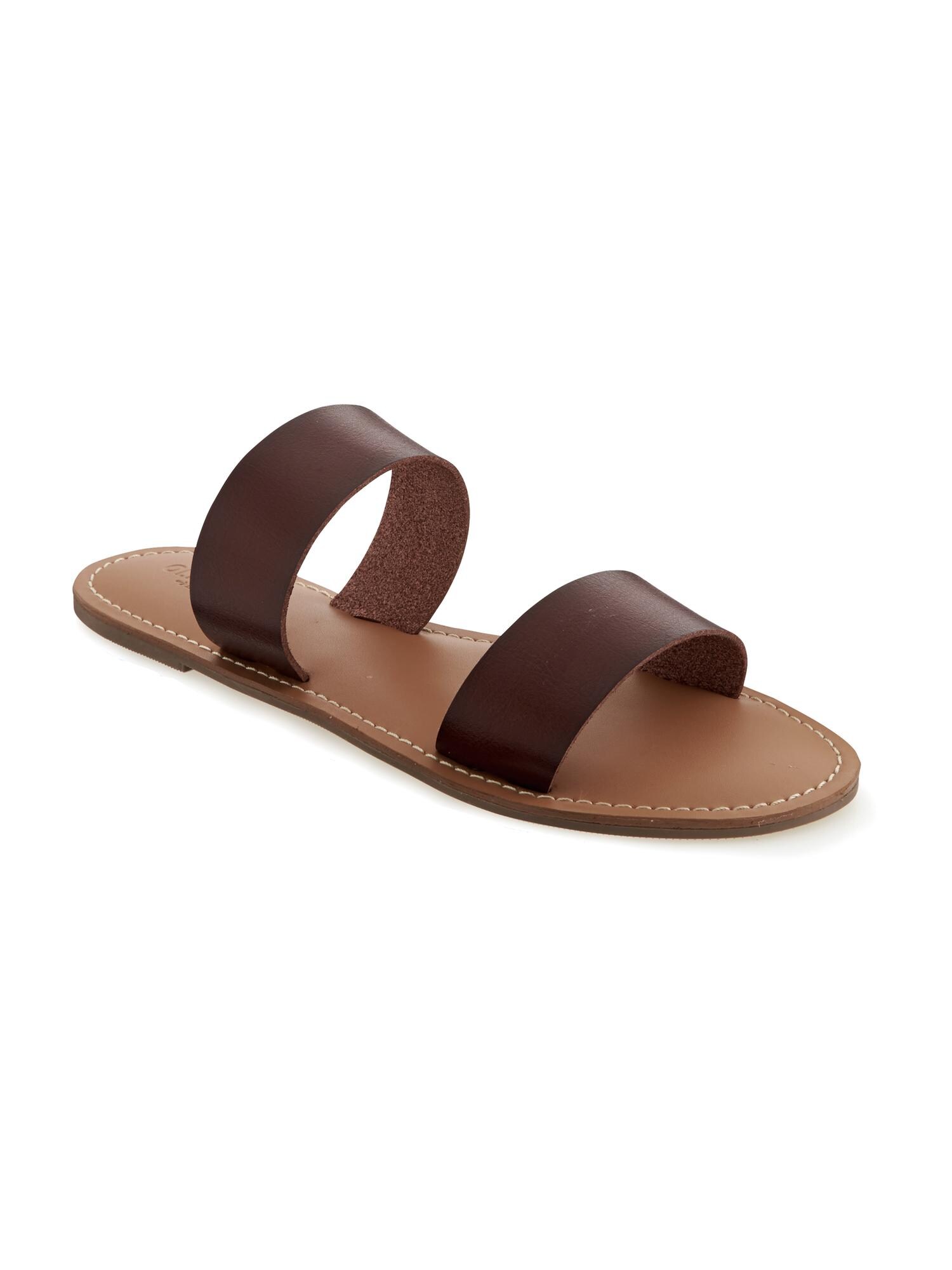 Faux Leather Double Strap Sandals for Women Old Navy