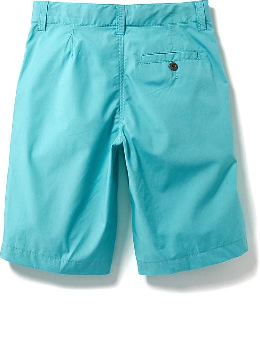 View large product image 2 of 2. Poplin Flat Front Shorts for Boys