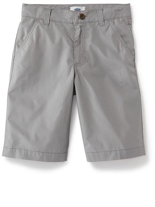 View large product image 1 of 1. Poplin Flat Front Shorts for Boys