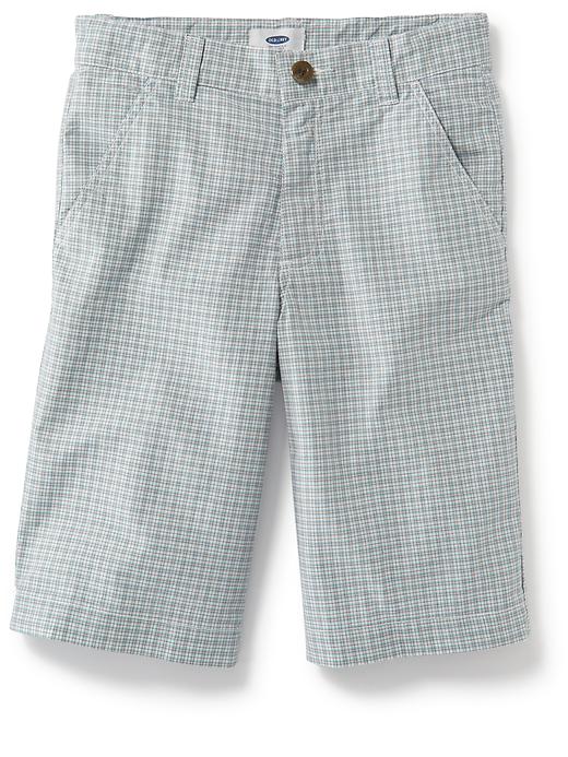 View large product image 1 of 1. Plaid Flat Front Shorts for Boys
