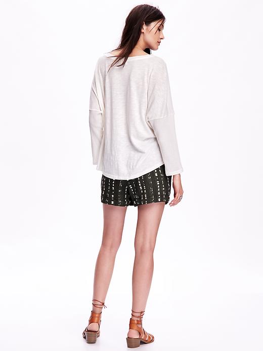 Image number 2 showing, Oversized Gauze-Front Shirt for Women