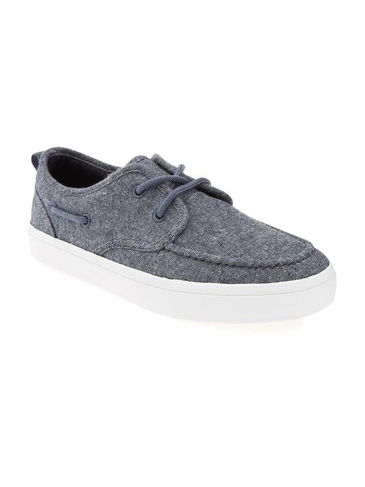 View large product image 1 of 1. Canvas Boat Shoes for Boys