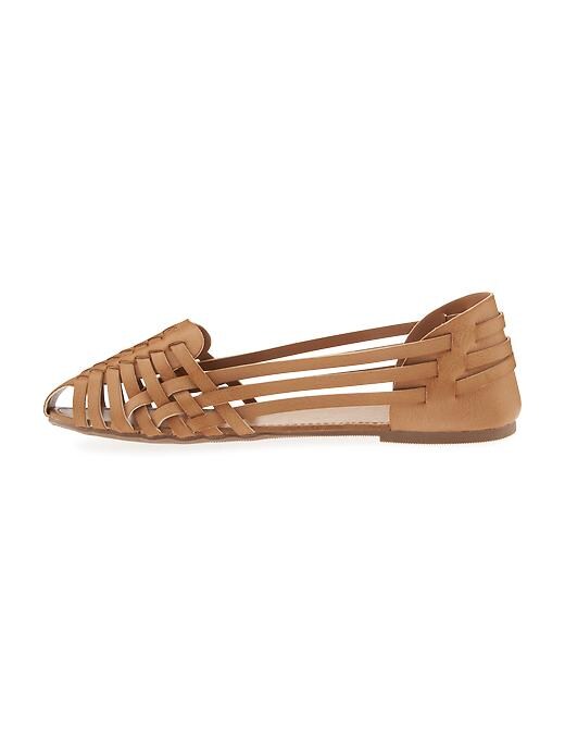 Faux-Leather Huarache Flats for Girls | Old Navy