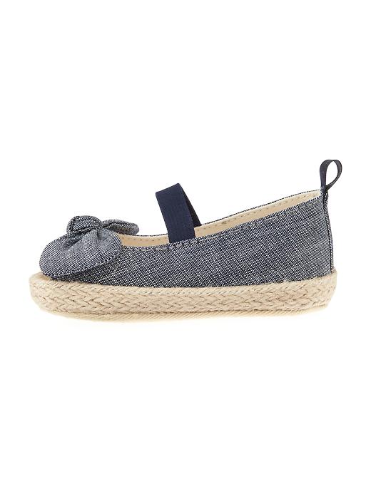View large product image 2 of 5. Peep-Toe Chambray Espadrilles for Baby