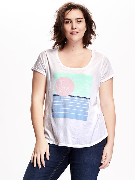 Image number 1 showing, Riviera Graphic Plus-Size Tee