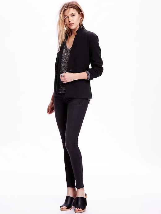 Image number 3 showing, One-Button Knit Blazer for Women
