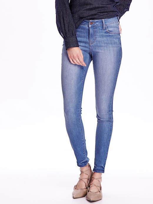 View large product image 1 of 1. Mid-Rise Rockstar Skinny Jeans