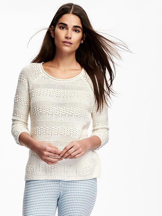 View large product image 1 of 1. Textured-Stripe Sweater for Women