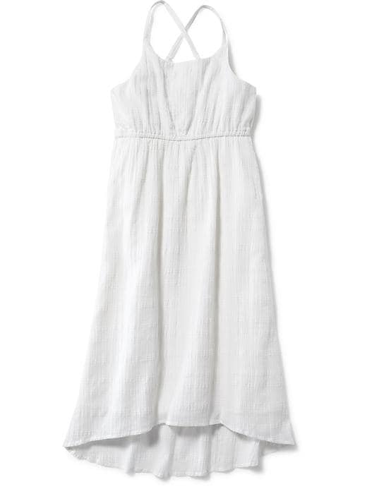 View large product image 1 of 2. Textured Hi-Lo Midi Dress for Girls