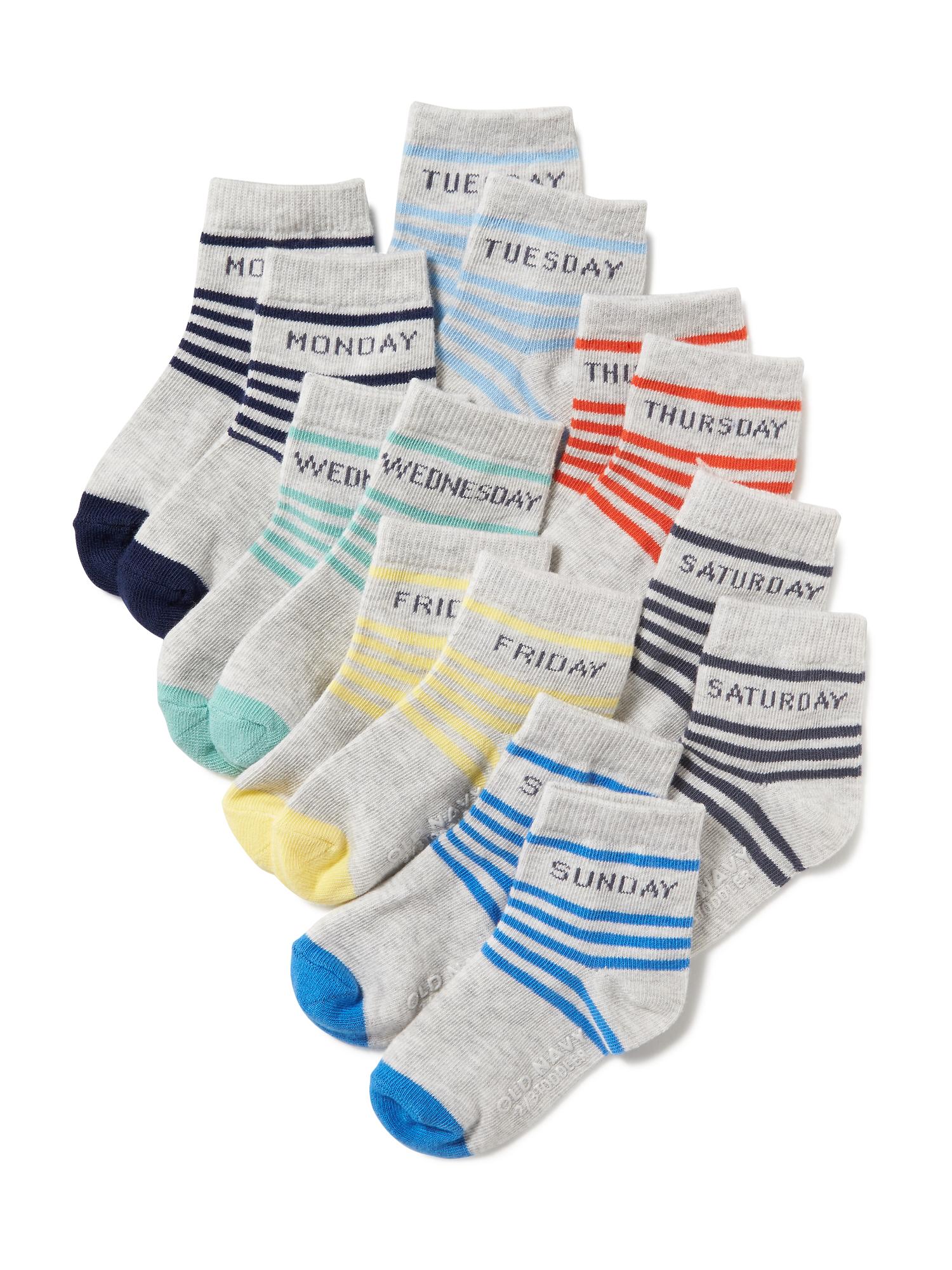 NonSkid Socks 7Pack for Toddler & Baby Old Navy