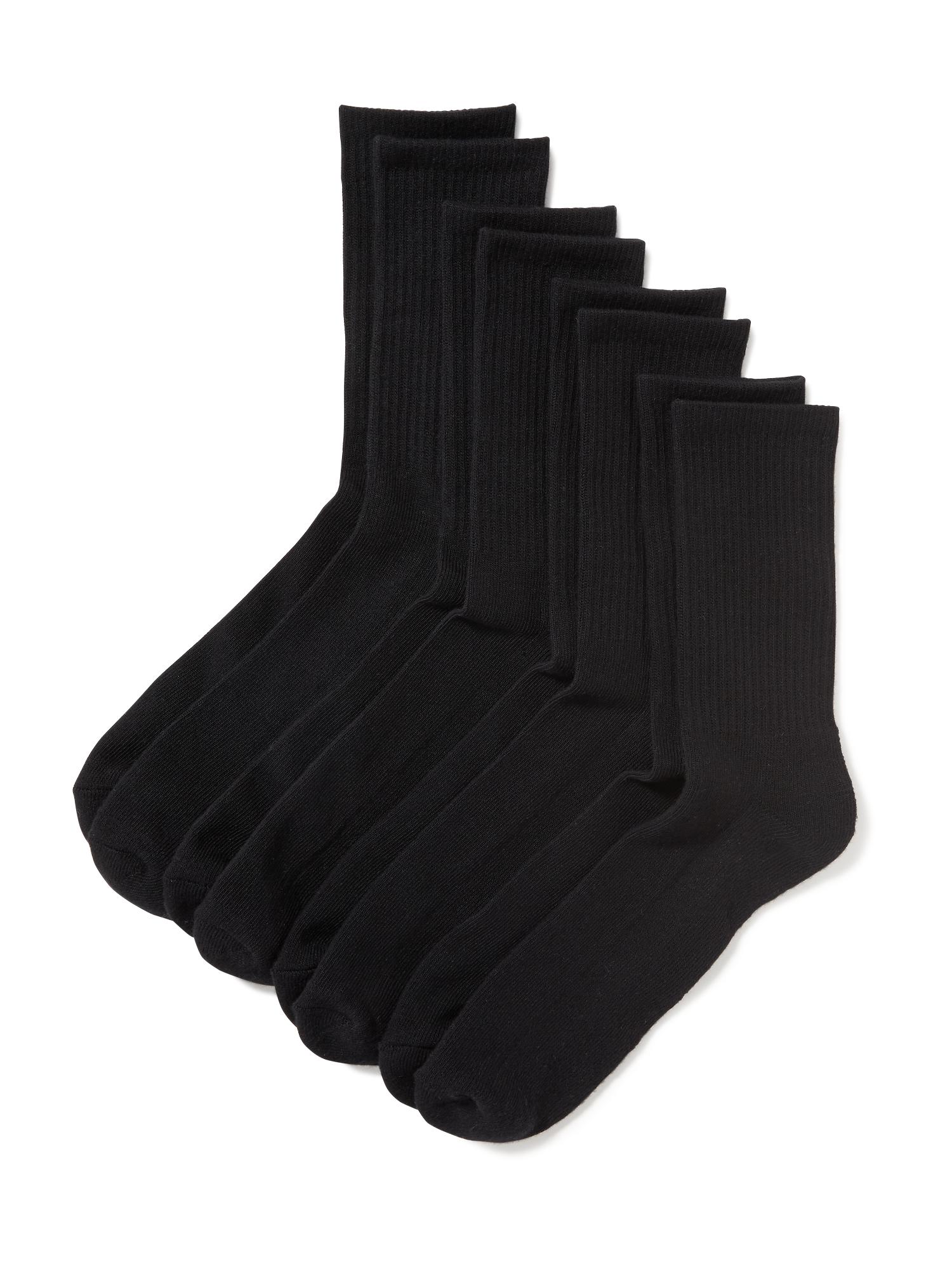 Old Navy Crew-Socks 4-Pack for Men black. 1