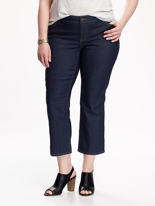 Dark Cropped Plus-Size Jeans (25