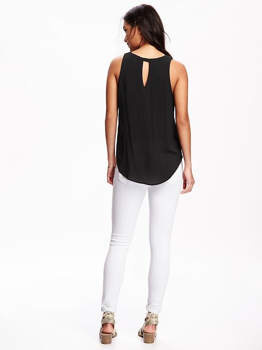 Image number 2 showing, Cut-Out V-Neck Tank for Women