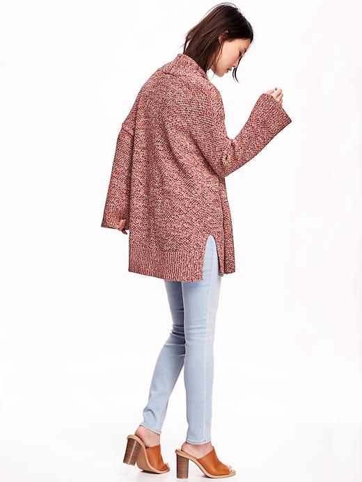 Image number 2 showing, Chunky-Knit Open-Front Kimono-Sleeve Cardigan for Women