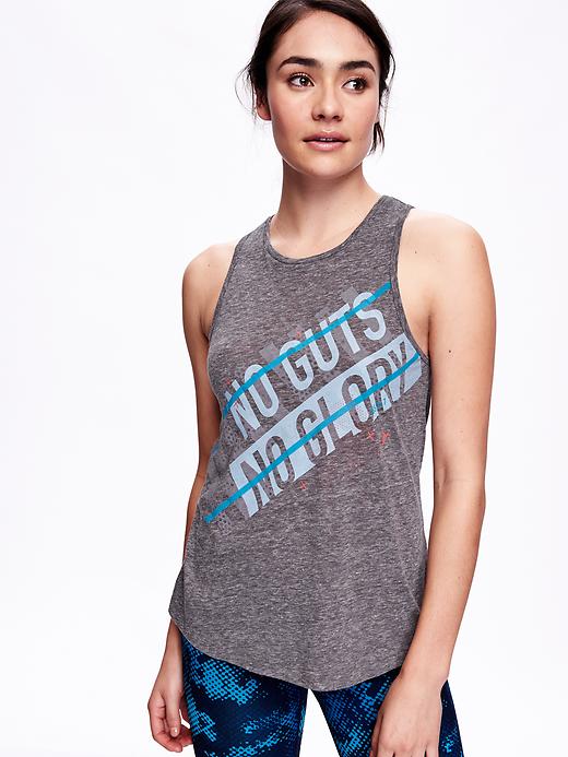Go-Dry Semi-Fitted Performance Graphic Tank for Women | Old Navy