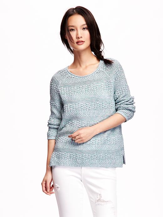 View large product image 1 of 1. Textured-Stripe Sweater for Women