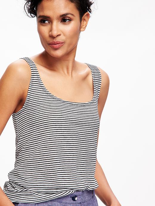 Image number 4 showing, Jersey Double-Scoop Tank for Women