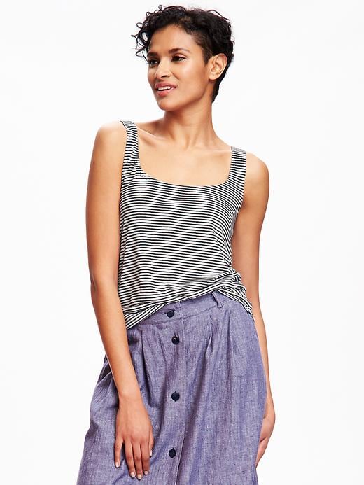 Image number 1 showing, Jersey Double-Scoop Tank for Women