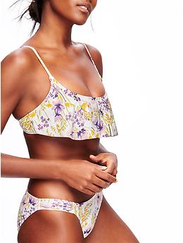 women's flounce bikini top
