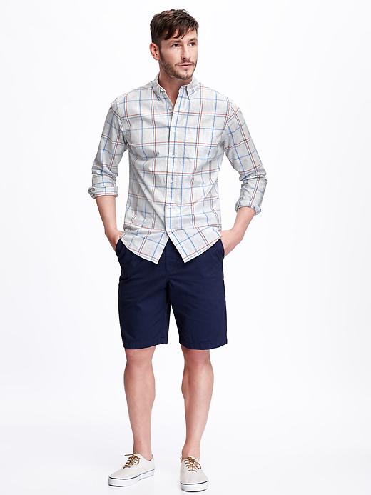 Image number 3 showing, Slim-Fit Heathered-Plaid Shirt for Men