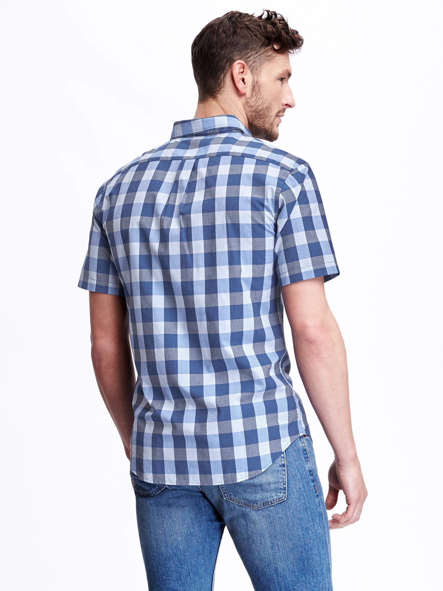 SlimFit Patterned Shirt for Men Old Navy