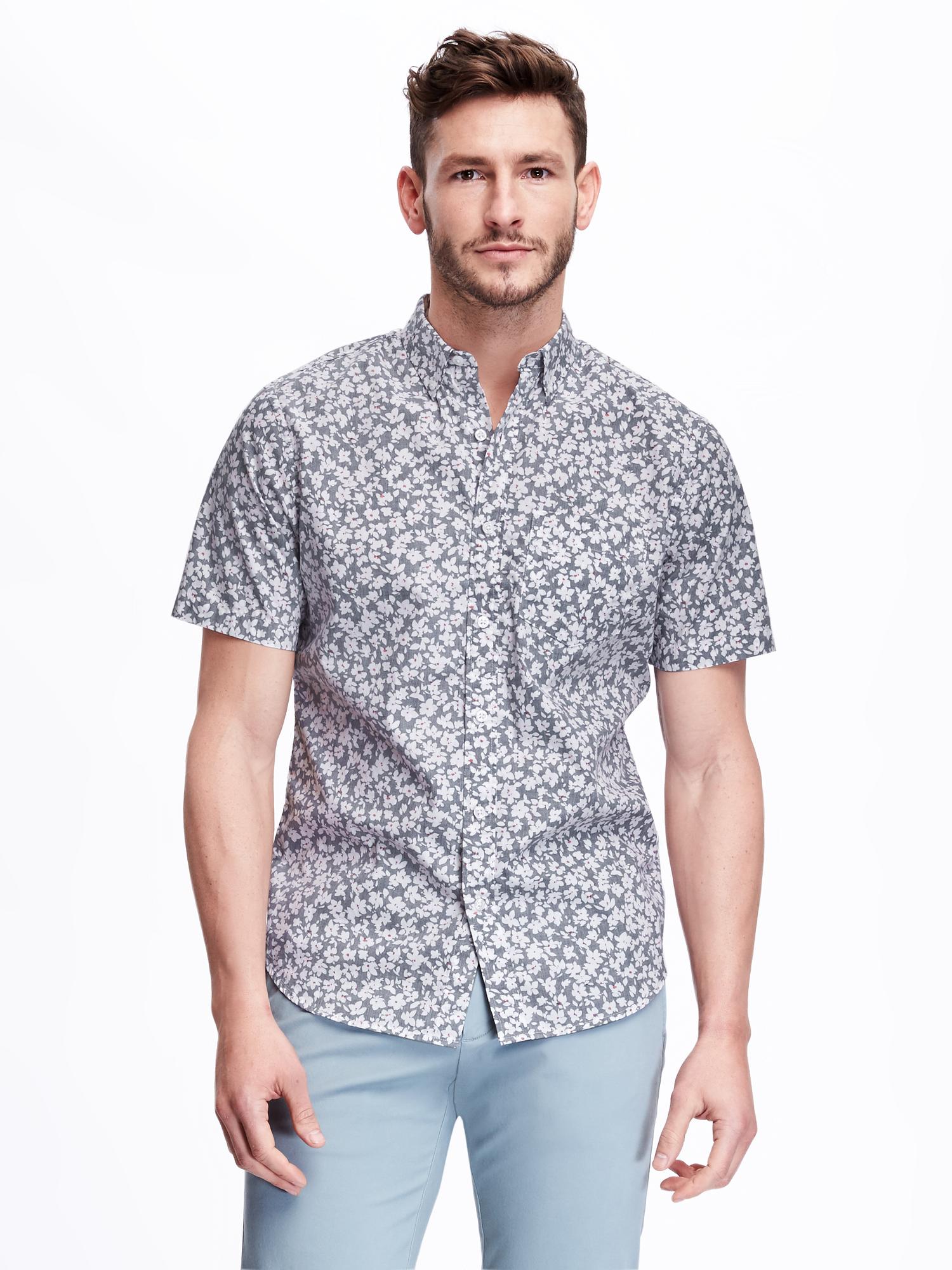 SlimFit Printed Shirt for Men Old Navy