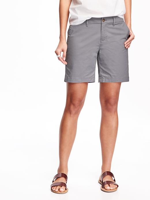 View large product image 1 of 2. Everyday Twill Shorts For Women - 7 inch inseam