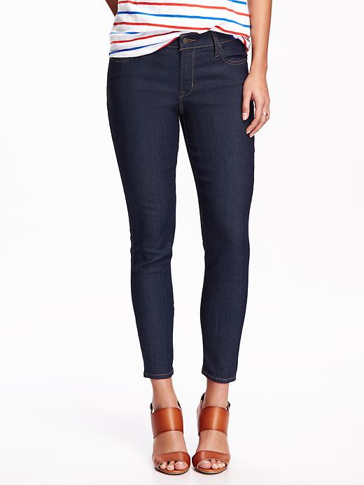 View large product image 1 of 1. Mid-Rise Super Skinny Ankle Jeans