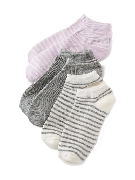 View large product image 1 of 1. 3-Pack Ankle Socks for Girls