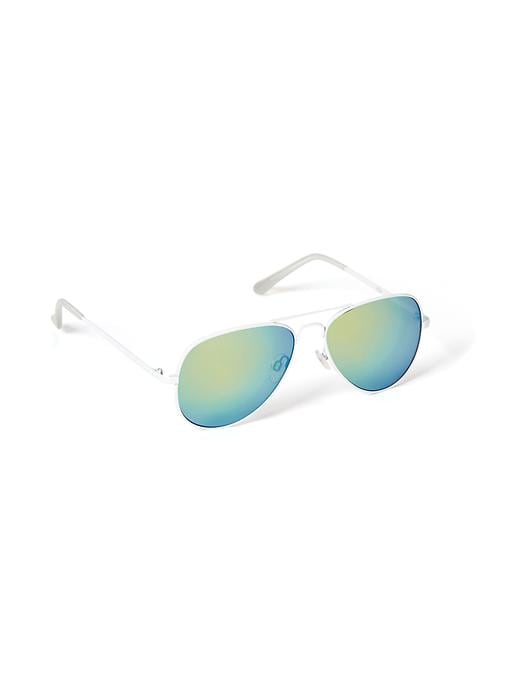 View large product image 1 of 1. Wire-Frame Aviator Sunglasses for Girls
