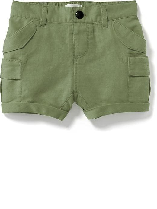Linen-Blend Safari Shorts for Baby | Old Navy