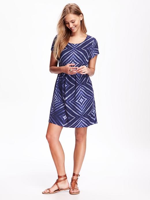 Image number 1 showing, Patterned Swing Dress for Women