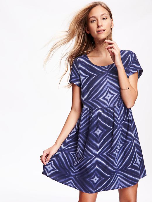Image number 3 showing, Patterned Swing Dress for Women