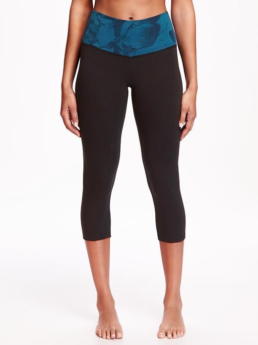 View large product image 1 of 1. Go-Dry High-Rise Yoga Crops for Women
