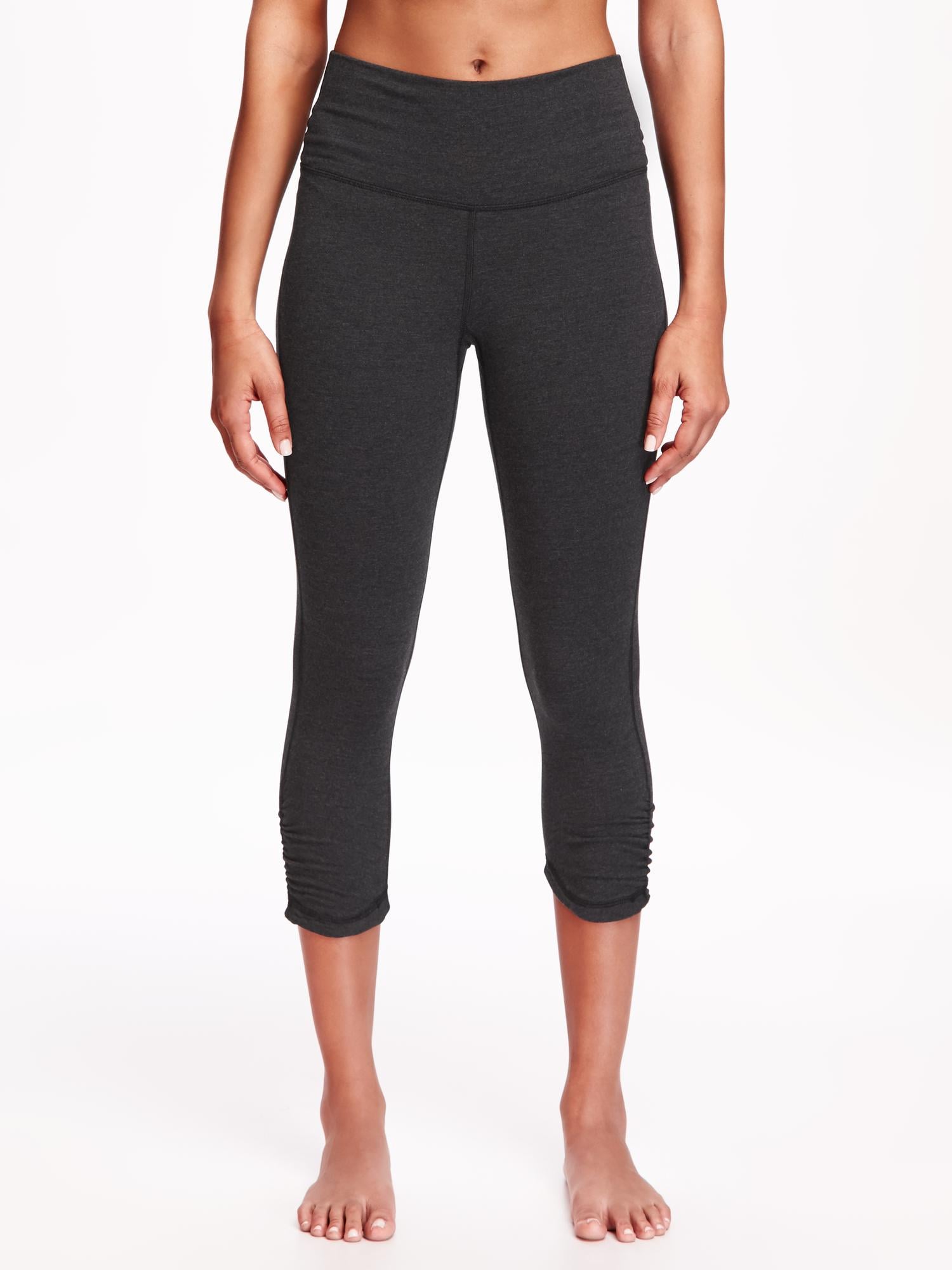 Go-Dry High-Rise Cinched Yoga Crops for Women