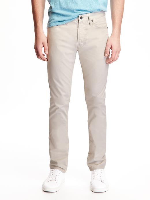 Slim-Fit Lightweight Twill Pants for Men | Old Navy