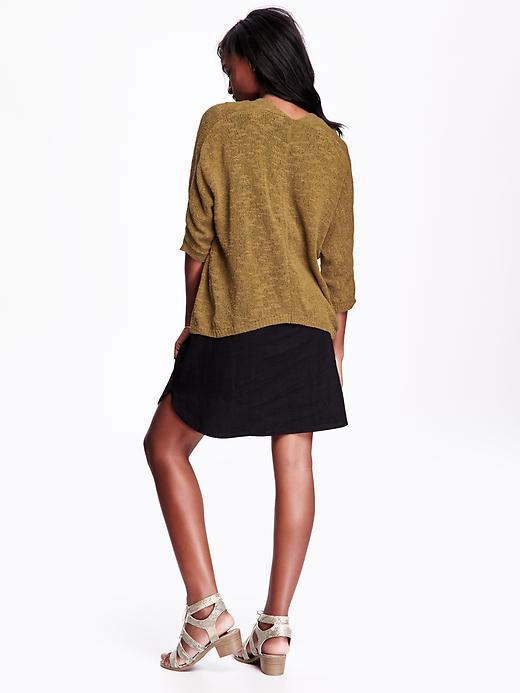 Image number 2 showing, Slub-Knit Open-Front Sweater for Women