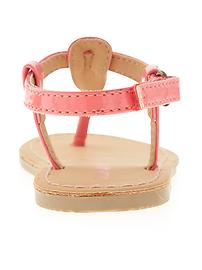 View large product image 3 of 5. Faux-Patent Leather T-Strap Sandal For Toddler