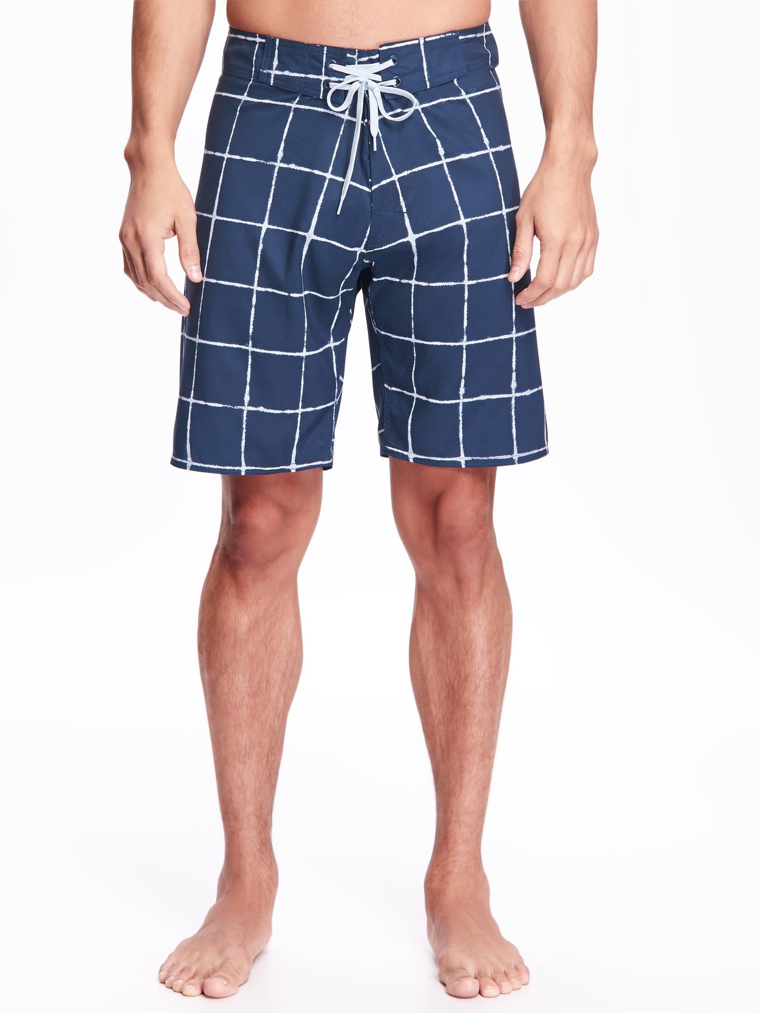 Plaid Board Shorts for Men (9