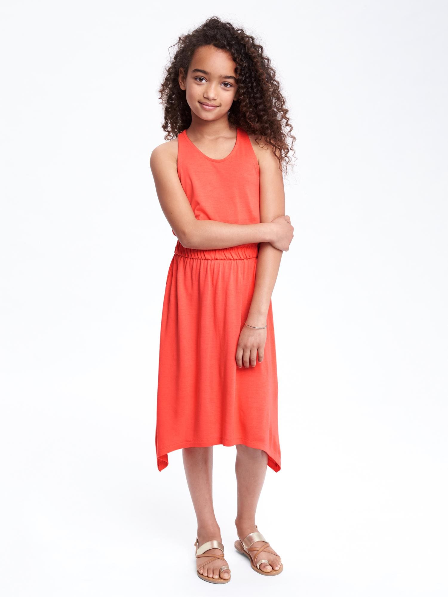 Sharkbite-Hem Dress for Girls | Old Navy