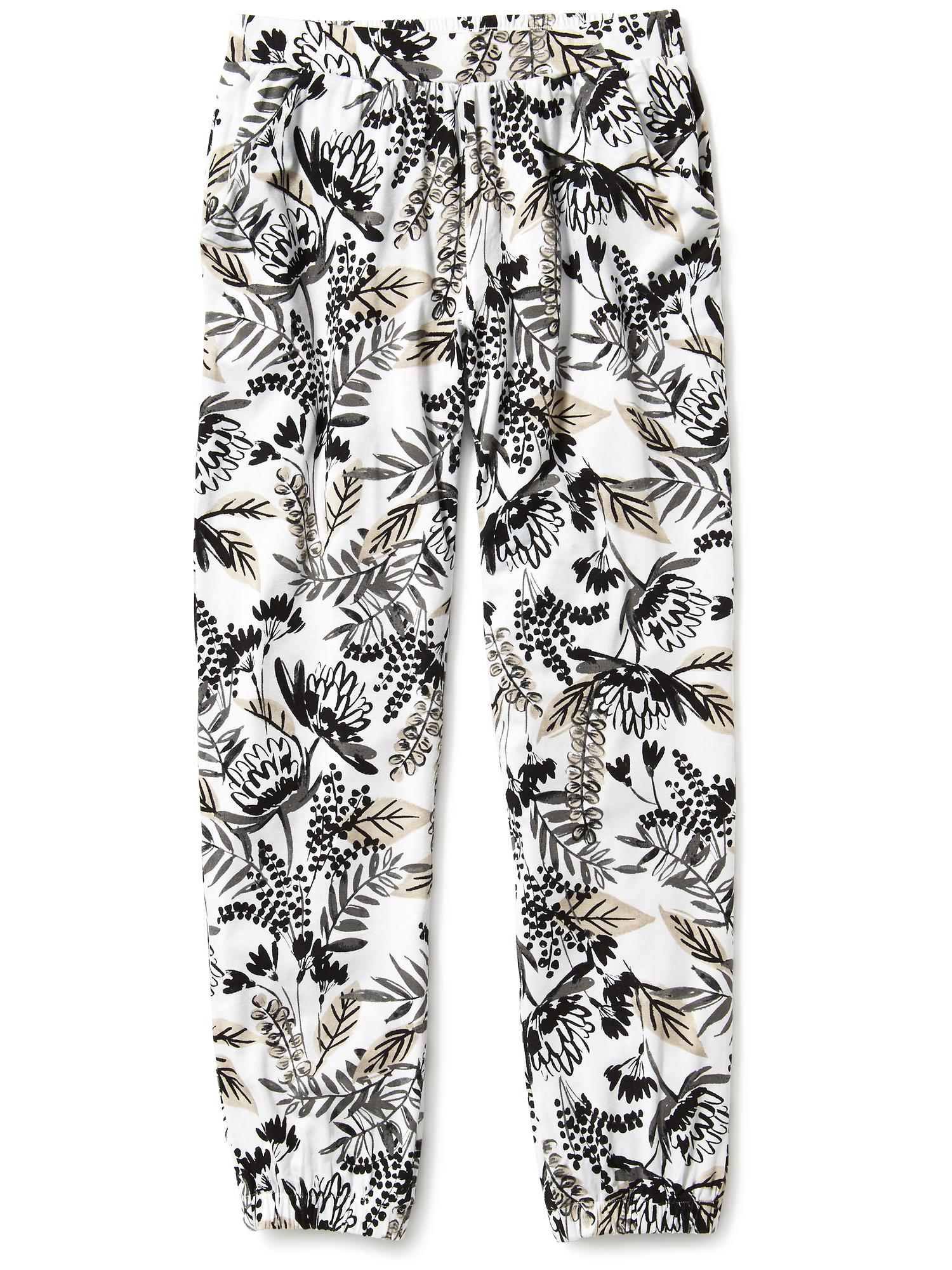 Patterned jersey online joggers