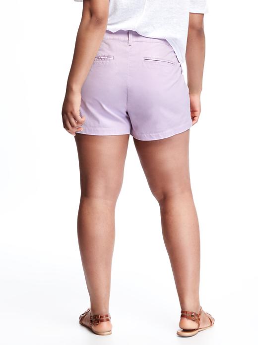 View large product image 2 of 2. Pixie Chino Plus-Size Shorts (5")