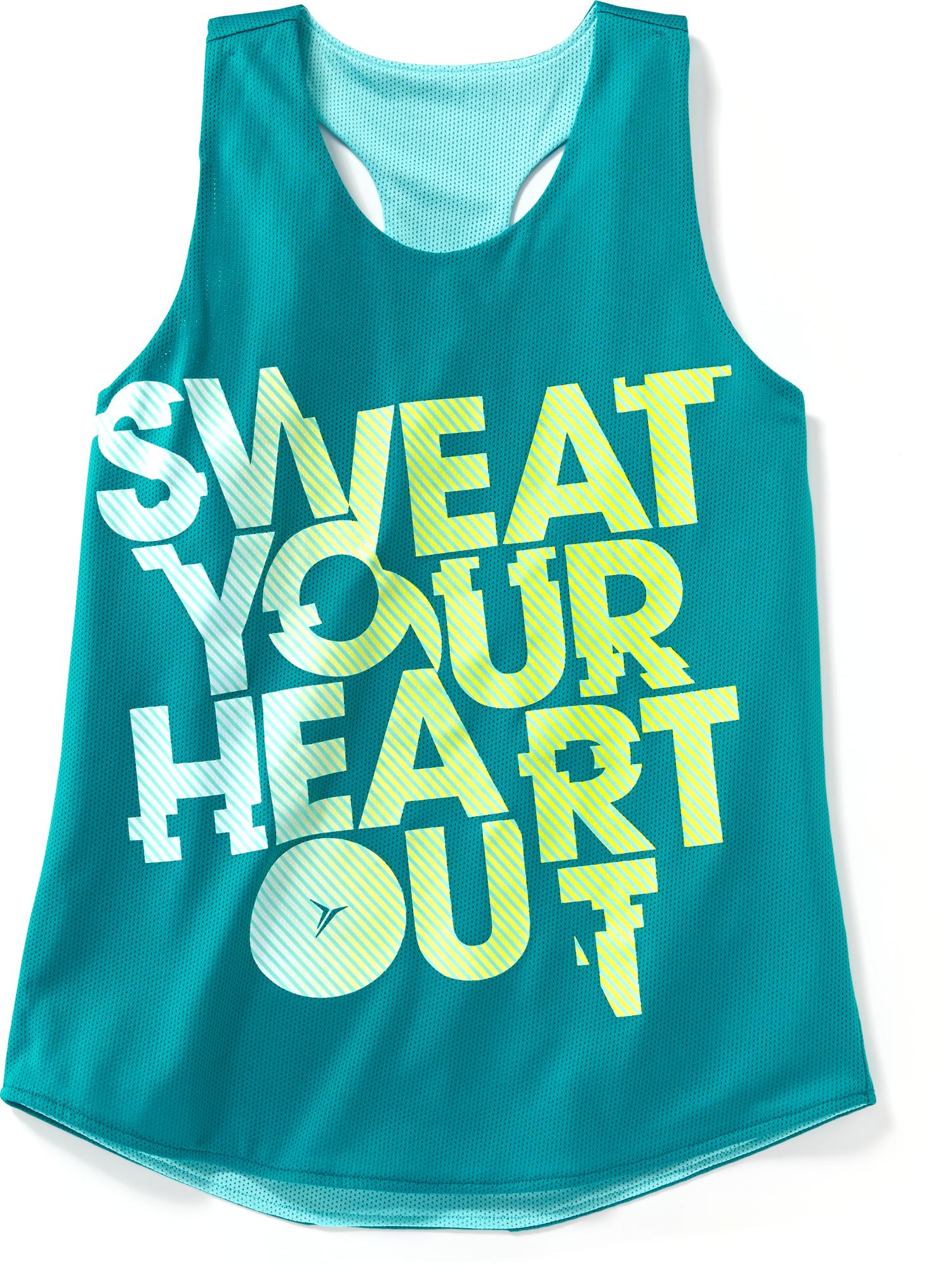 Graphic Racerback Mesh Tank for Girls Old Navy