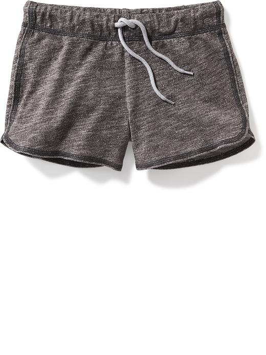 View large product image 1 of 1. Relaxed French-Terry Dolphin-Hem Short for Girls