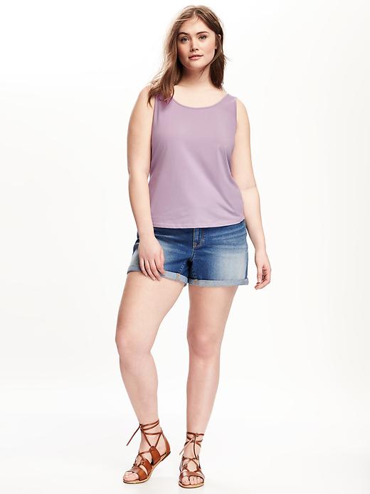 Image number 3 showing, Essential Fitted Plus-Size Scoop Tank
