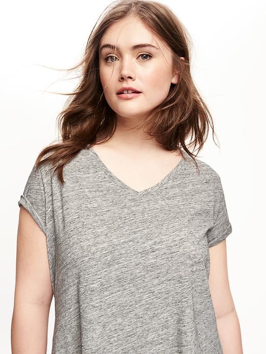 Image number 4 showing, Relaxed Plus-Size V-Neck Tee