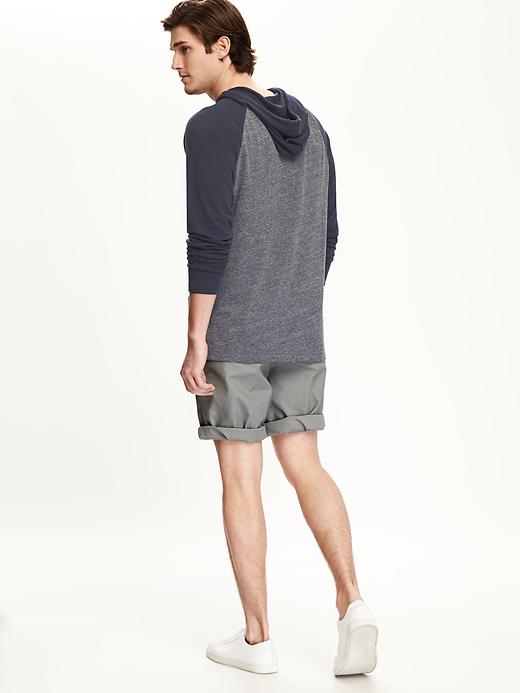 Image number 2 showing, Color-Block Linen-Blend Pullover Hoodie for Men