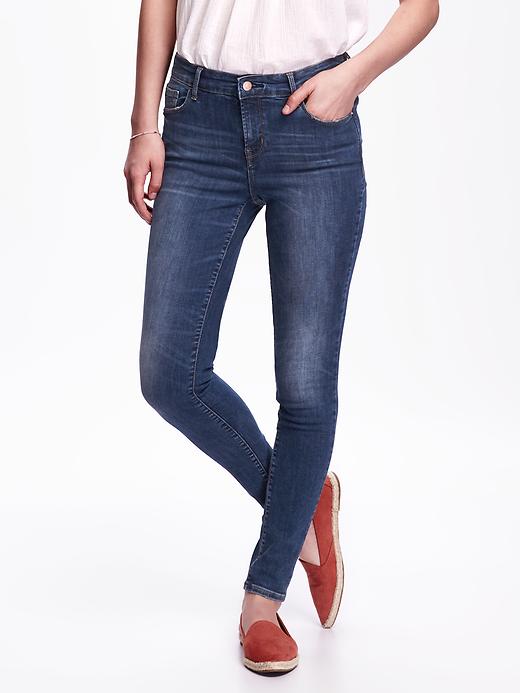 View large product image 1 of 2. Mid-Rise Built-In Sculpt Rockstar Jeans for Women